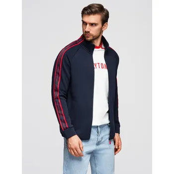 Pánská mikina Pánská mikina s rozepínáním a vysokým límcem - tmavě modrá V3 OM-SSZP-0224 - M