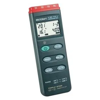 Domácí teploměr Voltcraft K204 Digitální teploměr, 4 kanály, rozdílové měření 100806