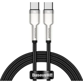 Datový kabel Baseus Cafule Series nabíjecí/datový kabel USB-C samec na USB-C samec s kovovými koncovkami 100W 2m, černá CATJK-D01