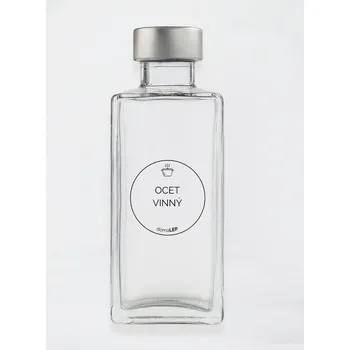 Speciální papír Samolepka na láhev OCET VINNÝ – průhledná, 5 cm, základní písmo