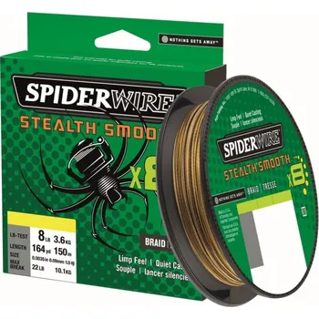 Rybářská šňůra Šňůra Spiderwire Stealth Smooth8 Camo 150m 0,15mm 16,5kg