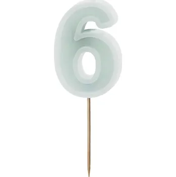 Dortová svíčka Svíčka dortová mentolová číslo 6