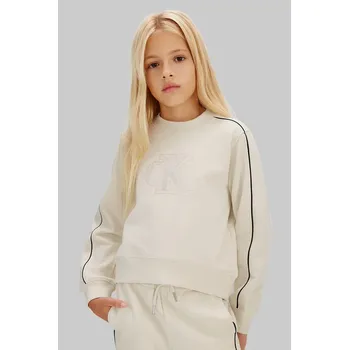 Dětská bavlněná tepláková souprava Calvin Klein Jeans IG0IG03071.104.116.PPY2 béžová 12X, vel. 116