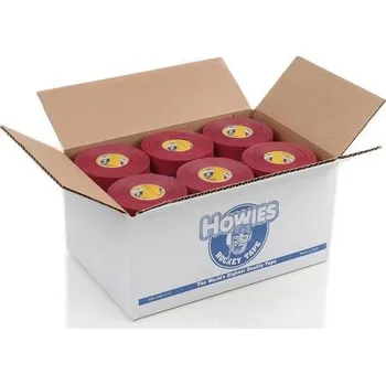 Tmavě červená textilní hokejová páska Howies | 36 kusů