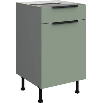 Kuchyňská skříňka 50 D 1F 1S BB, Spodní kuchyňská zásuvková skříňka PREMIUM BOX Aria aquamarine/antracit