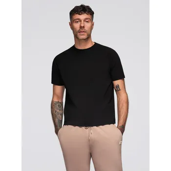 Pánské tričko COMFORT FIT s raglánovými rukávy - černé V2 OM-TSCT-0240 - M