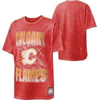 Chlapecké tričko Outerstuff Dětské tričko Calgary Flames NHL Time To Shine Cnk Mw Tee Velikost: Dětské L (11 - 12 let)