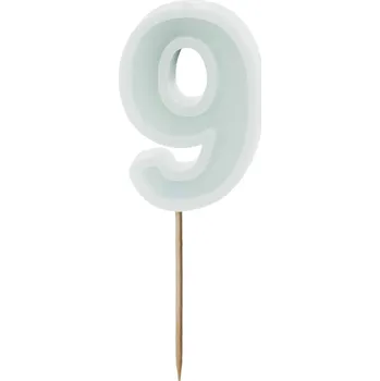 Dortová svíčka Svíčka dortová mentolová číslo 9