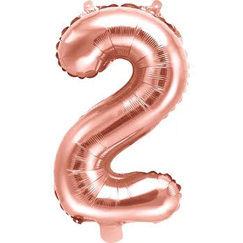Balónek Balónek fóliový 35 cm rose gold číslo 2