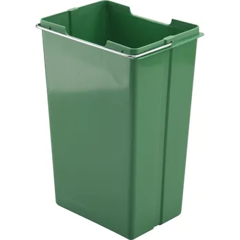 Odpadkový koš Elletipi Plastový koš s rukojetí, 10 l, zelený, 34,5 x 22 x 16 cm SECCHIO ECO P
