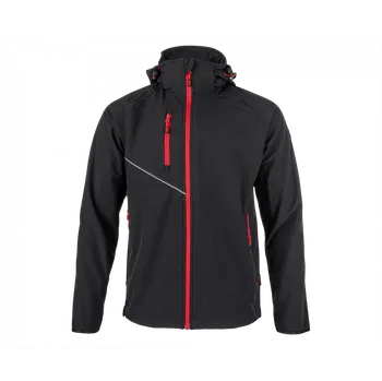 Pánské oblečení Softshellová bunda FORCE černo/červená, S
