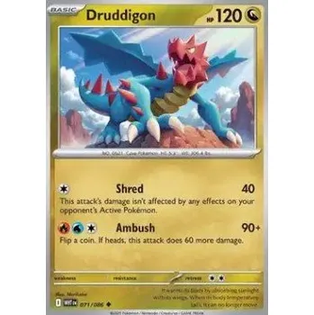 Karetní hra Pokémon WHT 071/086 Druddigon - White Flare Stav: Near Mint, Verze: POKÉBALL REVERSE HOLO