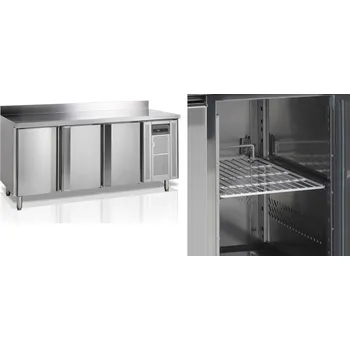 TEFCOLD Mrazicí Stůl Nerez CF 7310 + AKCE | š. 180 cm, 3 Dveře, GN1/1, Servis ČR