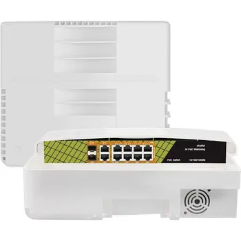 Switch Conexpro GNT-P1012G6-F, Venkovní PoE switch, 10x LAN, 8x PoE, 2x SFP GNT-P1012G6-F