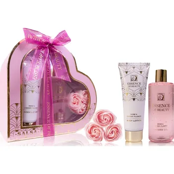 Kosmetická sada ACCENTRA SET koupelový ESSENCE OF BEAUTY v dárkovém balení ve tvaru srdce kolekce SALSA 6062138