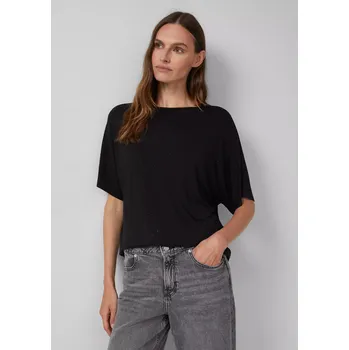 Dámské tričko s.Oliver elegantní viskózové triko s kamínky černé Velikost: 40