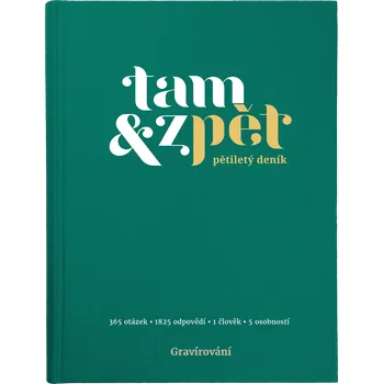 Zápisník Pětiletý deník - 125 x 165 mm, smaragdový