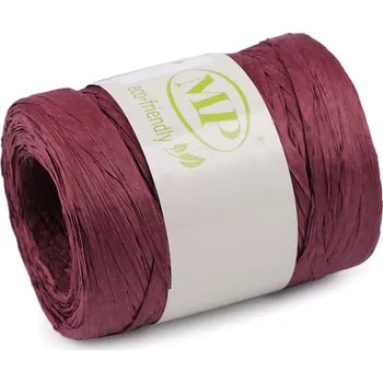 Příze Lýko rafie přírodní, k pletení tašek, šíře 5-8 mm Varianta: 10 (24) vínová, Balení: 1 ks