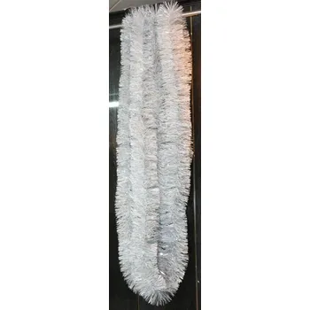 Vánoční dekorace JAKS Vánoční girlanda na stromek bílá délka 6 m