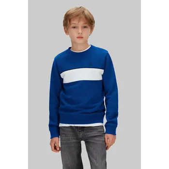 Chlapecká mikina Dětská bavlněná mikina Calvin Klein Jeans modrá barva, vzorovaná, IB0IB02616 IB0IB02616.128.176.PPY2 57X, vel. 128