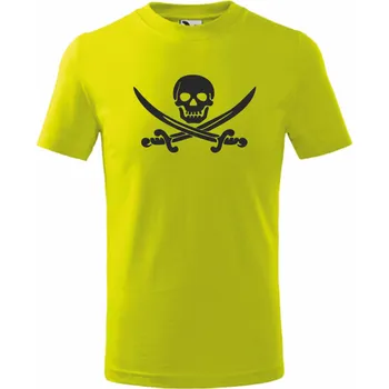 ON-DESIGN Dětské tričko s PIRÁTEM Velikost: 110 cm/4 roky, Barva: limetková