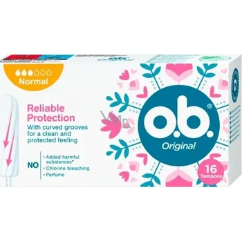 Menstruační tampony Dámské hygienické tampóny o.b. Original Normal, 16 kusů