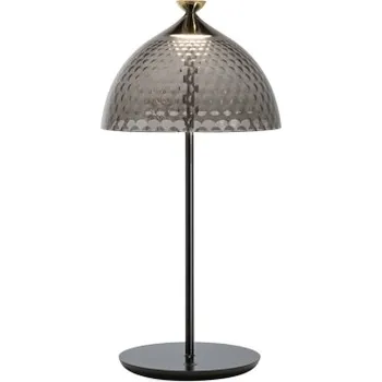 Lampička Pumo lampa kouřová-černá