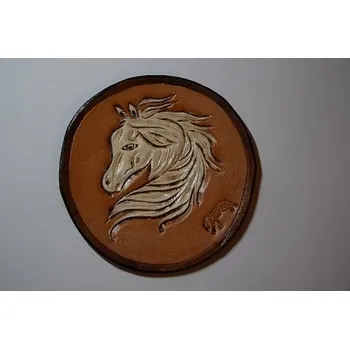 Podtácek Pivní kožený podtácek - kůň 2 (originální ruční výrobek ze Slovácka)