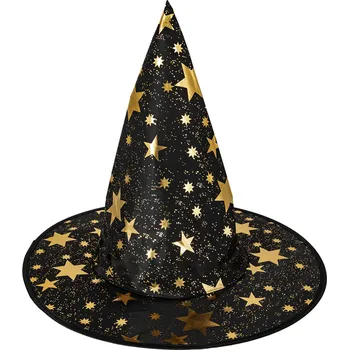 Klobouk Klobouk Čarodějka se zlatými hvězdami