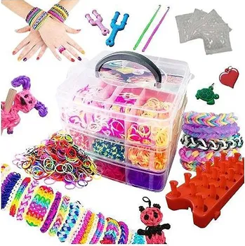 kreativní sada TopKing Gumičky na náramky 3000 ks XL s tkalcovským stavem a organizérem