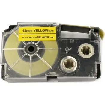 Pásek do tiskárny Allprint pro Casio XR-12YW1, 12mm x 8m, černý tisk / žlutý podklad 500L00069