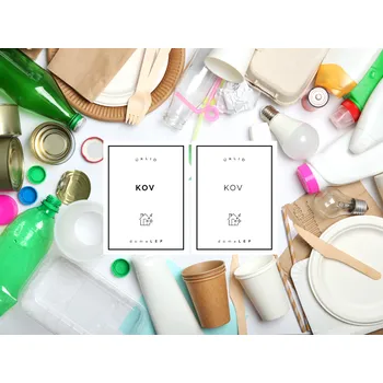 KOV - organizační samolepky od DomaLEP tvar: OBDÉLNÍK, barva: BÍLÁ - ČERNÉ písmo, velikost: š. 6 cm x v. 8 cm - tučné písmo