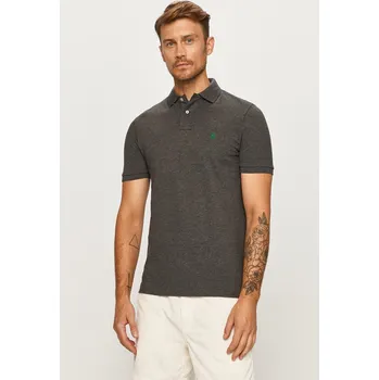 Pánské tričko Polo Ralph Lauren - Polo tričko 710782592002 šedá 90X, vel. M