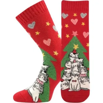 Pánská móda LONKA Ponožky dámské silné EMILY s obrázkem VÁNOČNÍHO STROMEČKU Velikosti ponožek: 39-42