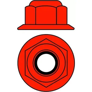 RC náhradní díl Team Corally Hliníkové Nylon STOPmatky M5 s ploškou - červené - 10 ks.