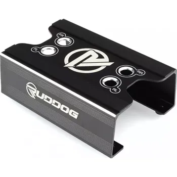 RC náhradní díl RUDDOG Car-stojánek alu černý s mech. protiskluz. proužky pro 1/10 a 1/8 Buggy a Truggy podvozky