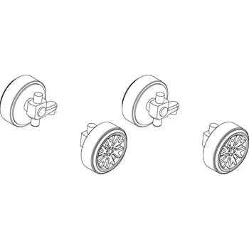 RC náhradní díl Turbo Racing přední kola C64 2x2ks