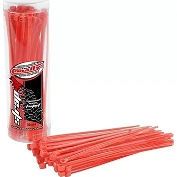 RC náhradní díl Team Corally Stahovací pásky 2,5x100mm - 50 ks. - červené