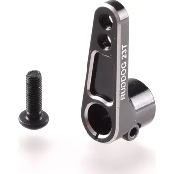 RC náhradní díl RUDDOG Hliníková servo offset páka 23 zubů, černá