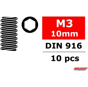 RC náhradní díl Team Corally Ocelový Inbusový červík, M3x10mm, 10 ks.