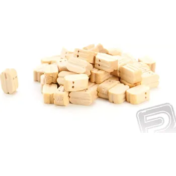 RC náhradní díl Billing Boats Kladka dvojitá dřevěná 7mm (50 ks)