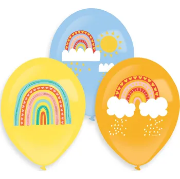 Balónek Balónky latexové Retro duha barevné 6 ks