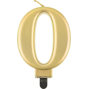 Dortová svíčka Svíčka dortová zlatá číslo 0