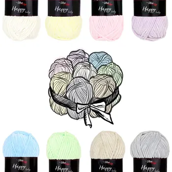 Vlna-hep Sada "dortík" - 8 barev příze Happy baby "10 Pastelová"