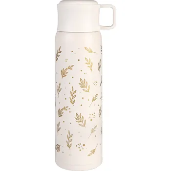 Termoska Bílá termoláhev s hrnkem 500 ml