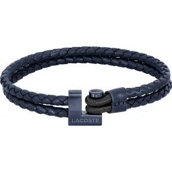 Náramek Lacoste Hnědý stylový náramek z pletené kůže Loch 2040150 + 2 měsíce na vrácení zboží