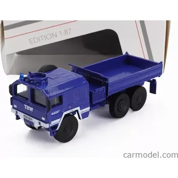autíčko Schuco MAN Kat1 5t. Truck Thw 3-assi 1969 1:87 Blue
