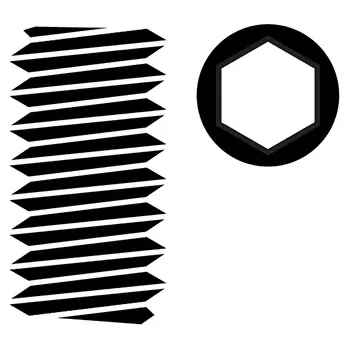 RC náhradní díl Ocelový Inbusový červík, M4x12mm, 10 ks.