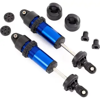 RC náhradní díl Traxxas tlumič krátký GT-Maxx hliníkový modře eloxovaný (2)