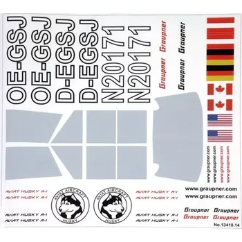 RC náhradní díl Graupner/SJ Sada polepů - Husky 1800S